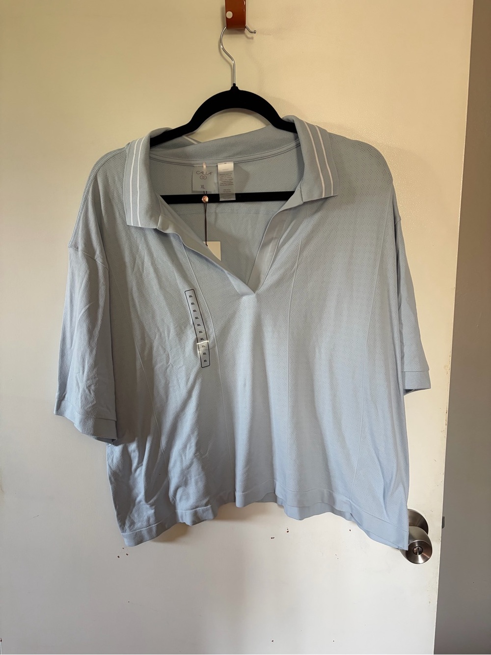 CALIA Light Blue Polo-Style Women's Set